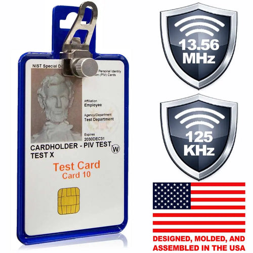 All Metal Magnetic Badge Holder - RFID Secure Badge Holder Genesis™ with BloxProx™ ID Stronghold
