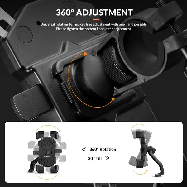 ROCKBROS Bike Phone Holder Mount Clamp 360 Rotatable Motorcycle Mount ROCKBROS US