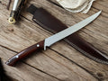 Handcrafted Rosewood Fillet Knife - Precision at 14.4 Damascus Knife Store