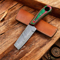 Custom Handmade Bull Cutter Knife – Damascus Steel Blade Damascus Knife Store