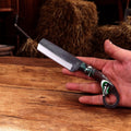 Custom Handmade Bull Cutter Knife – 8" File Tool Steel Damascus Knife Store
