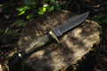 Handmade Damascus Skinning Knife – Antler Horn Handle Damascus Knife Store