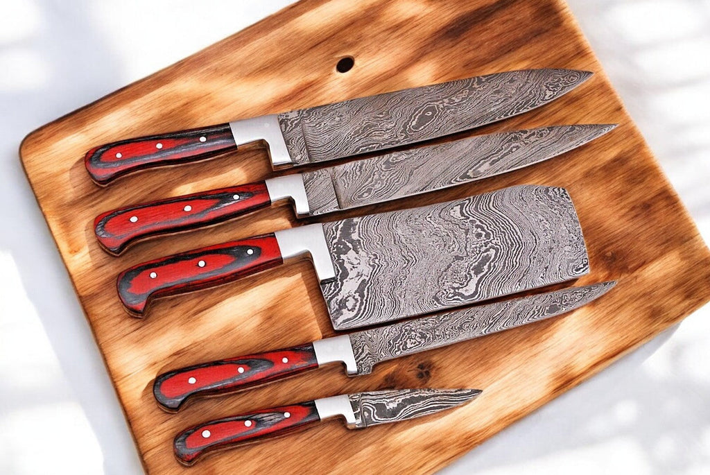 Premium Damascus Kitchen Knives Set – Handmade & Durable Damascus Knife Store