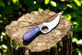 Custom Handmade Skinning Knife - D2 Steel Blade, Exotic Wood Handle Damascus Knife Store