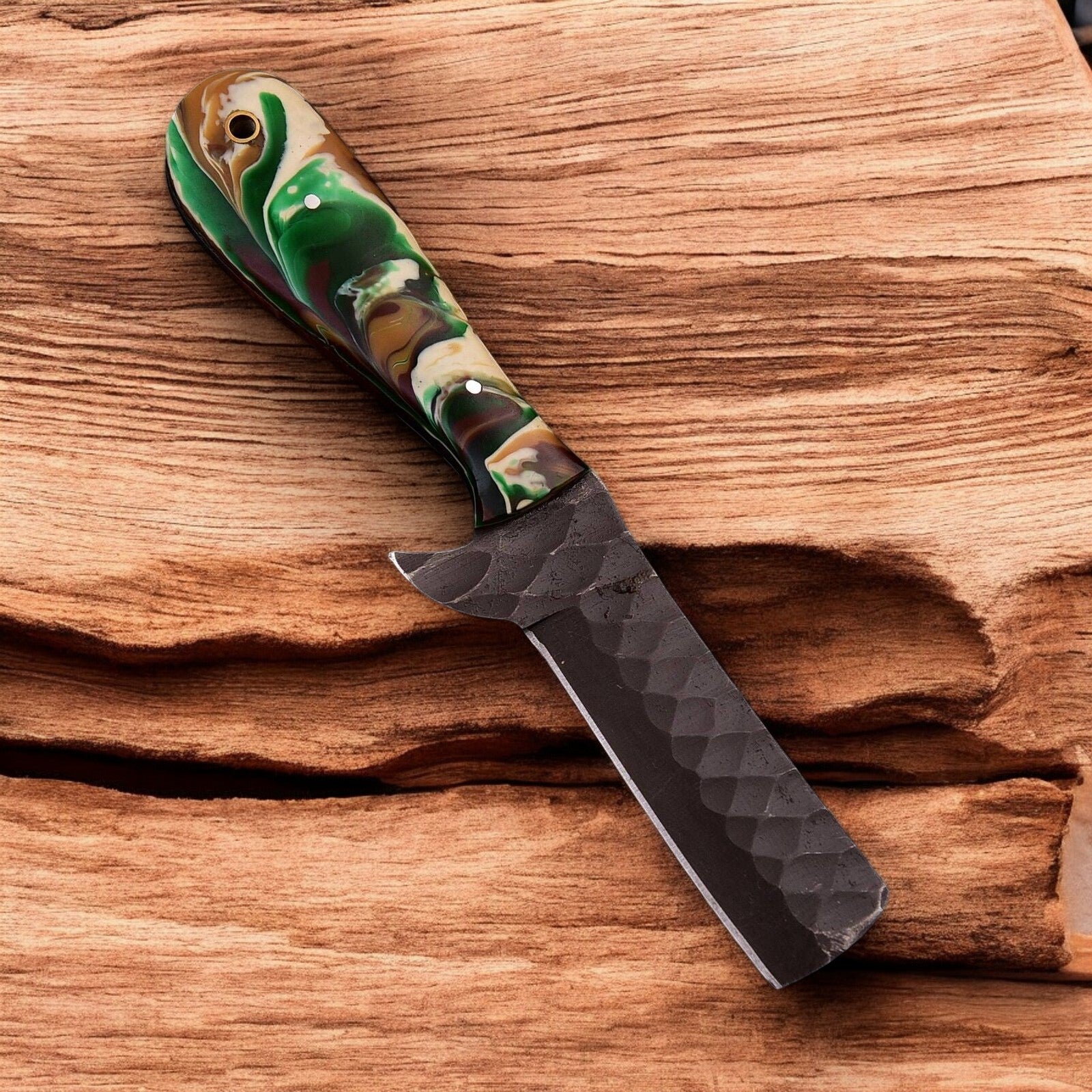 Handmade Bull Cutter Knife – 8" High Carbon Steel Blade Damascus Knife Store