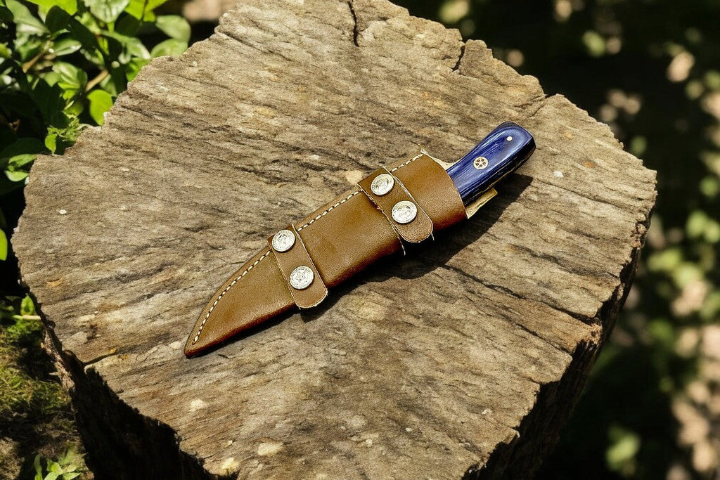 Custom Handmade Damascus Hunting Knife – Exotic Wood Handle Damascus Knife Store