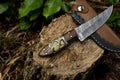 Handmade Damascus Steel Skinning Knife with Leather Sheath Damascus Knife Store