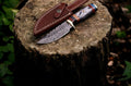 Handmade Damascus Hunting Knife with Exotic Wood Handle Damascus Knife Store