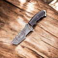 Handmade Damascus Tanto Hunting Knife with Micarta Handle Damascus Knife Store