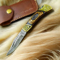 Custom Handmade Damascus Steel Pocket Knife - 3" Damascus Knife Store