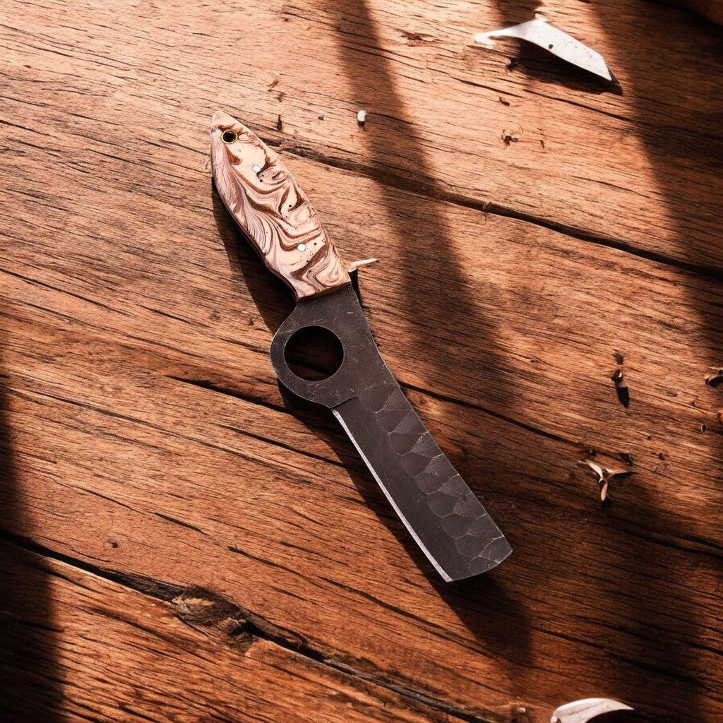 Handmade Bull Cutter Knife – High-Carbon Steel Blade Damascus Knife Store
