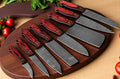 Damascus Cooking Knife Set – 8-Piece Full Tang Forged Blades Damascus Knife Store