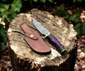 Handmade Damascus Hunting Knife with Epoxy Resin Handle Damascus Knife Store