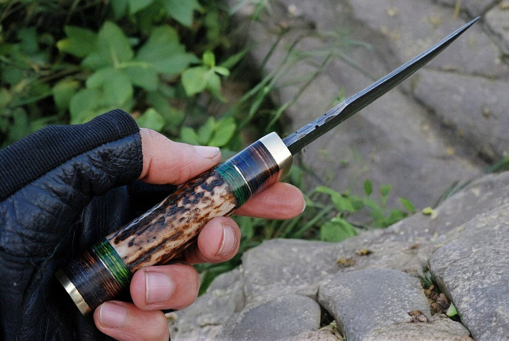 Custom Handmade Hunting Knife – Damascus Steel Blade Damascus Knife Store