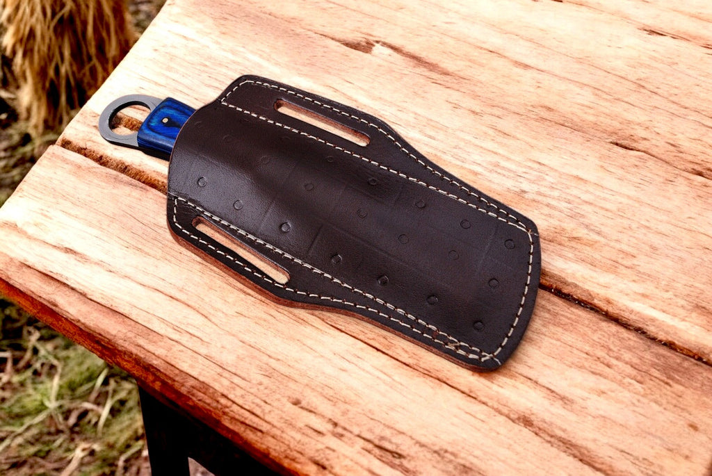 Custom Handmade Bull Cutter Knife – 8.5" File Steel Blade Damascus Knife Store
