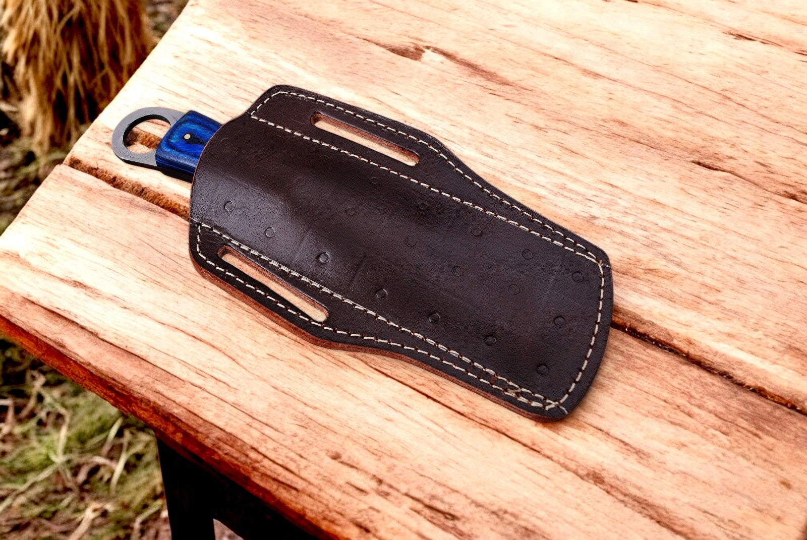 Custom Handmade Bull Cutter Knife – 8.5" File Steel Blade Damascus Knife Store