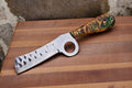 Custom Handmade Bull Cutter Knife with Resin Handle Damascus Knife Store