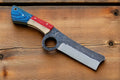 Custom Bull Cutter Knife | Bone & Wood Handle Damascus Knife Store