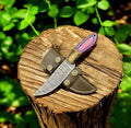 Handmade Damascus Hunting Knife with Exotic Wood Handle Damascus Knife Store