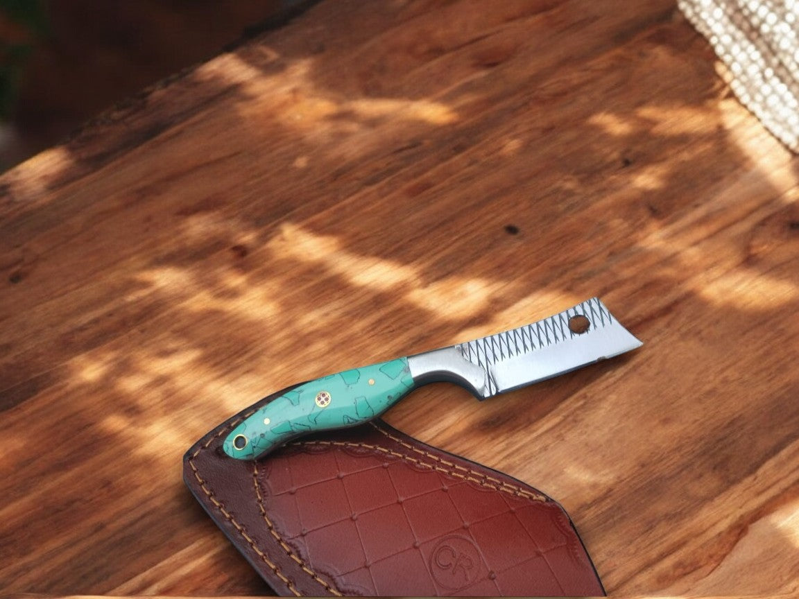 Custom Handmade Bull Cutter Knife – RUSP Steel Blade Damascus Knife Store