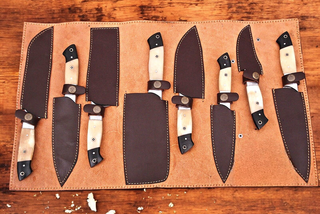 Premium Damascus Kitchen Knives Set – Handmade & Sharp Damascus Knife Store