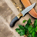 Handmade Damascus Hunting Knife – Wenge & Antler Handle Damascus Knife Store