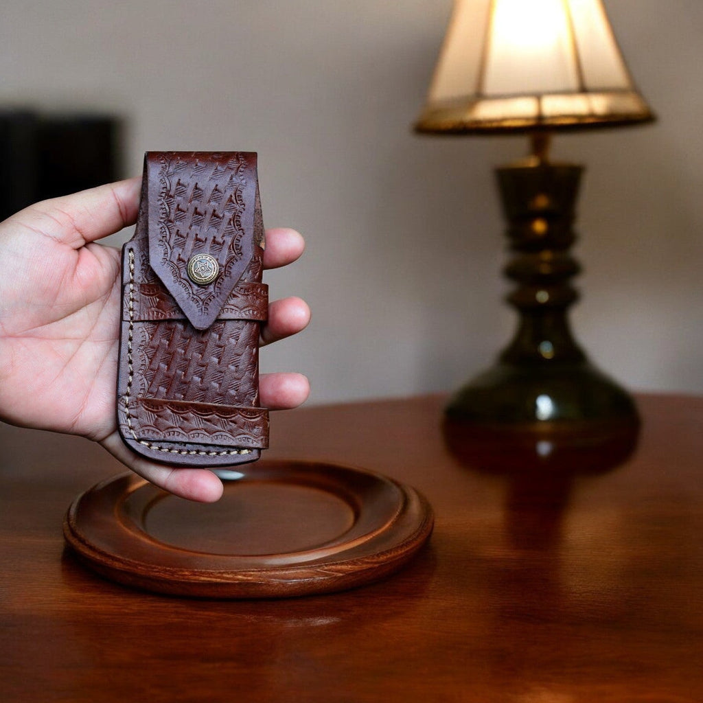 Exotic Wood Damascus Pocket Knife – Handmade & Sharp Damascus Knife Store