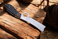 Custom Handmade Bull Cutter Knife – Exotic Wood Handle Damascus Knife Store