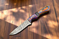 Custom Handmade Damascus Hunting Knife with Sheath Damascus Knife Store