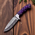 Handmade Damascus Steel Hunting Knife 8" with Sheath Damascus Knife Store