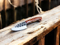 Handmade Cowboy Knife – 7" File Tool Steel Blade Damascus Knife Store