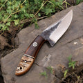Handmade High-Carbon Steel Hunting Knife – 8" with Sheath Damascus Knife Store