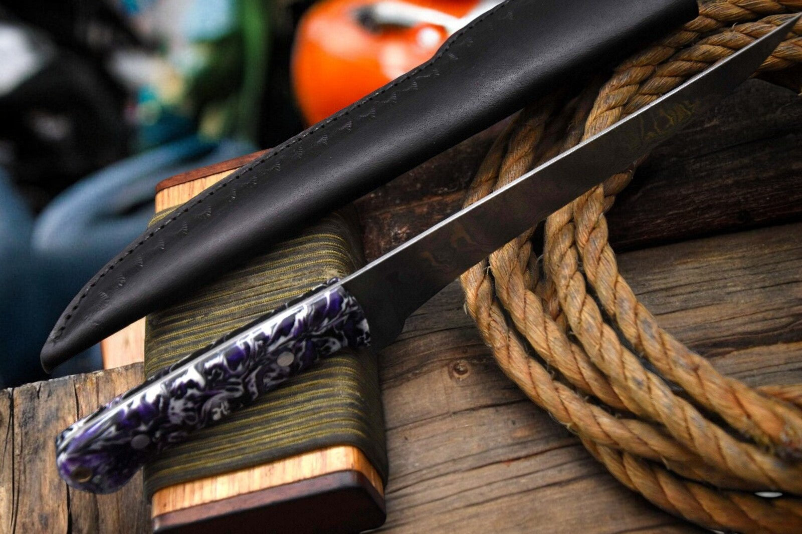 Premium Handmade Damascus Fillet Knife - 12.8" Damascus Knife Store