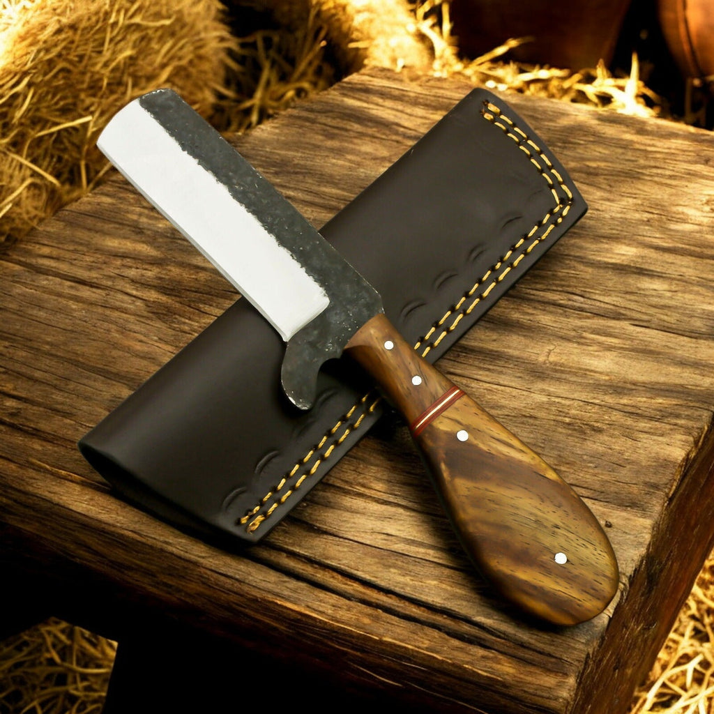 Custom Handmade Bull Cutter Knife – 1095 Forged Steel Damascus Knife Store