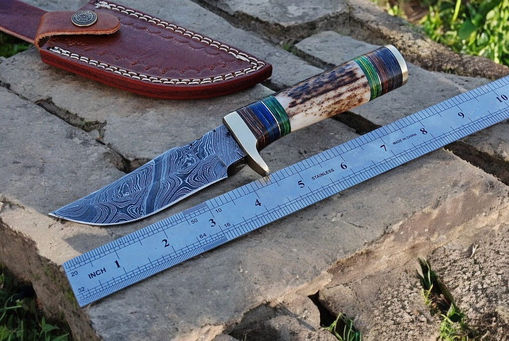 Custom Handmade Hunting Knife – Damascus Steel Blade Damascus Knife Store