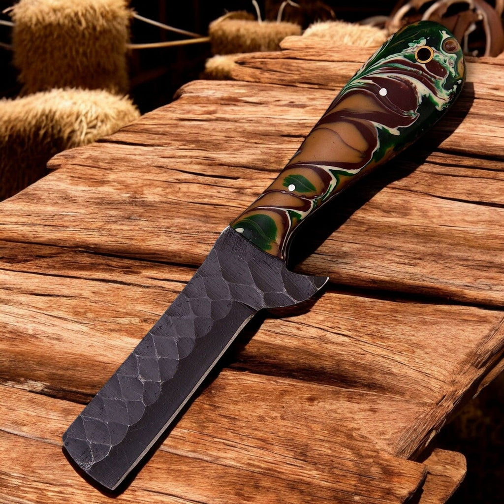 Handmade Bull Cutter Knife – 8" High Carbon Steel Blade Damascus Knife Store
