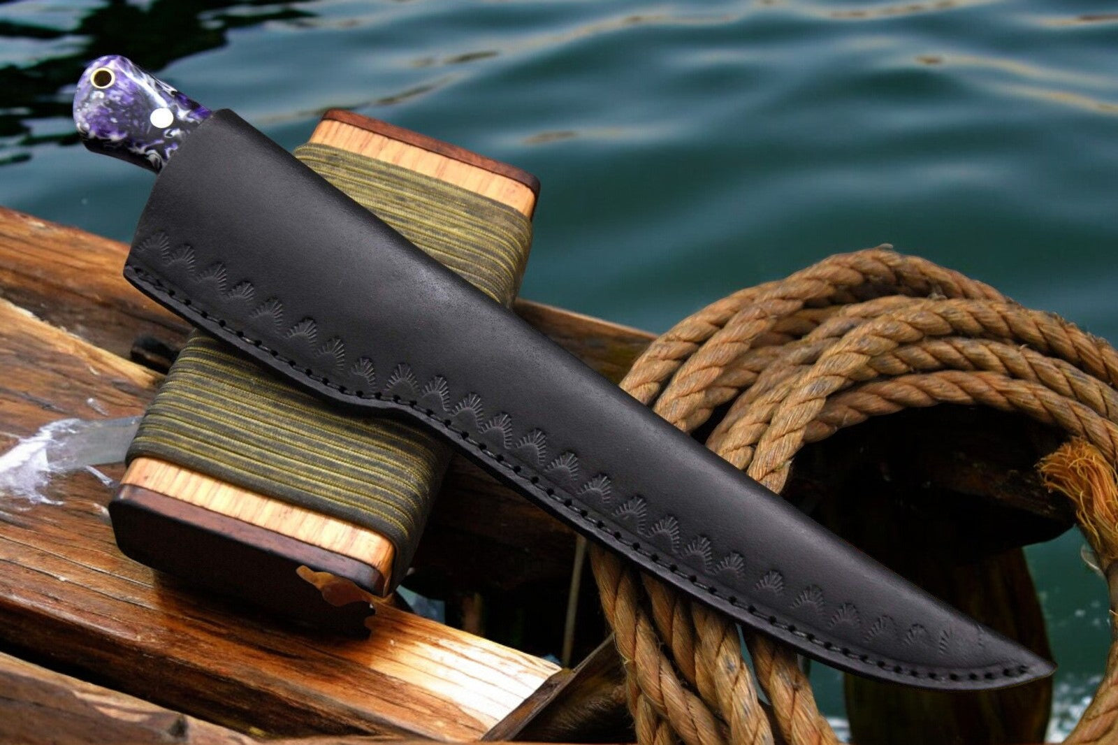 Premium Handmade Damascus Fillet Knife - 12.8" Damascus Knife Store