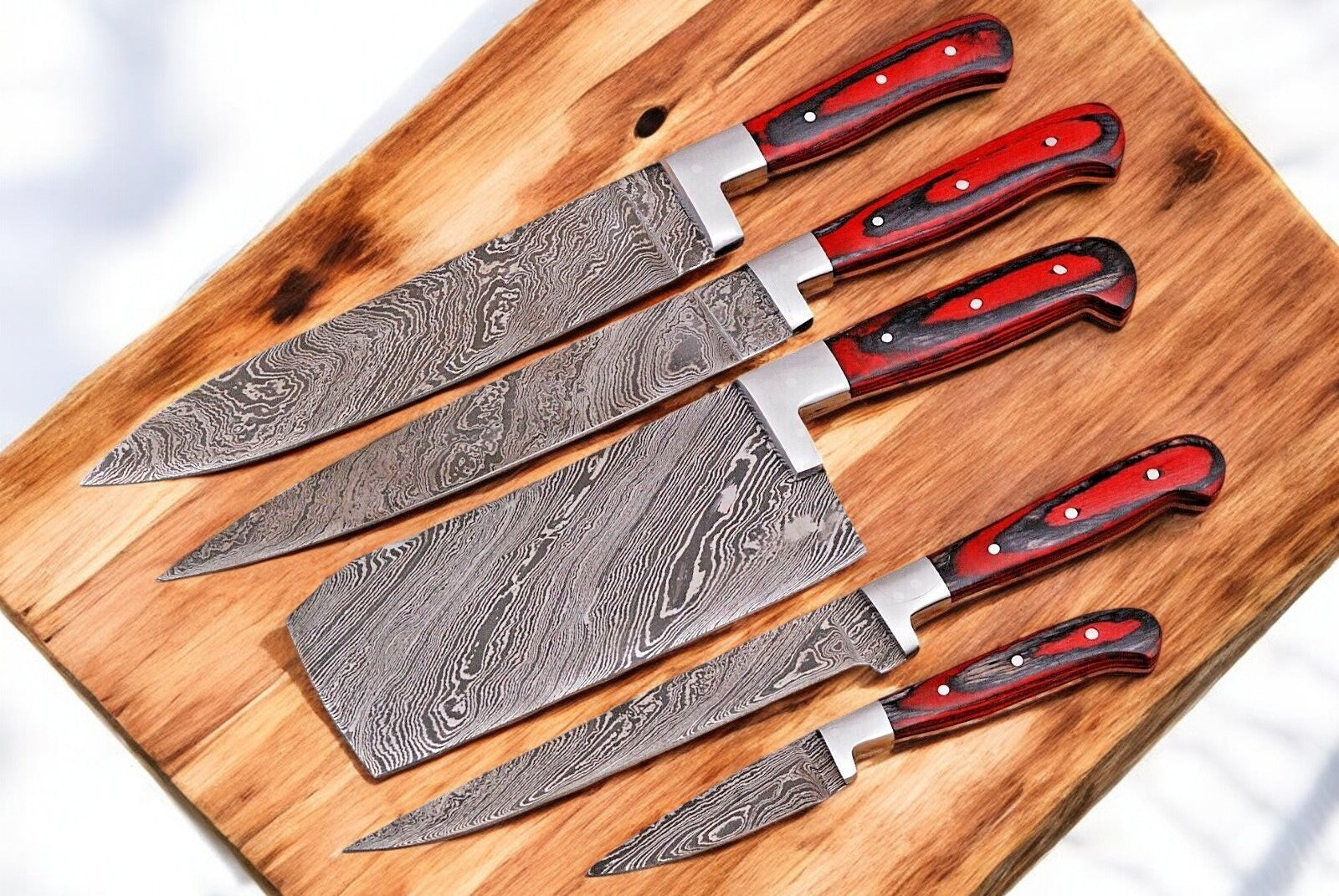 Premium Damascus Kitchen Knives Set – Handmade & Durable Damascus Knife Store