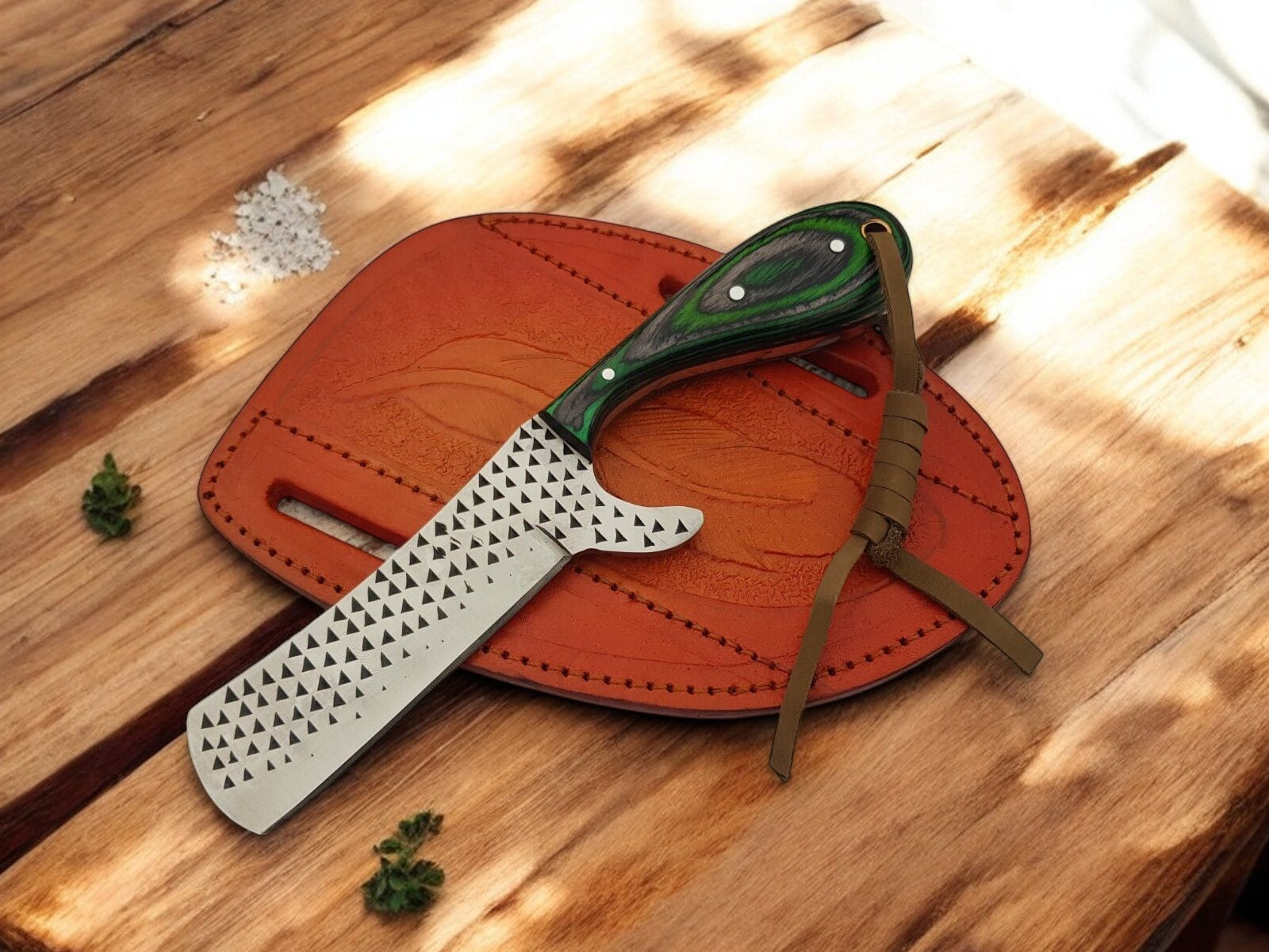 Custom Handmade Bull Cutter Knife – Rasp Tool Steel Blade Damascus Knife Store