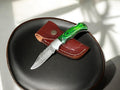Handmade Damascus Pocket Knife with Wood Handle – 3" Blade Damascus Knife Store
