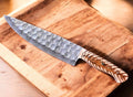 Handmade Damascus Chef Knife with Pine Cone Handle Damascus Knife Store