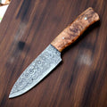 Handmade Damascus Steel Skinning Knife with Sheath Damascus Knife Store