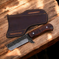 Custom Bull Cutter Knife – 8" Forged Damascus Steel Damascus Knife Store