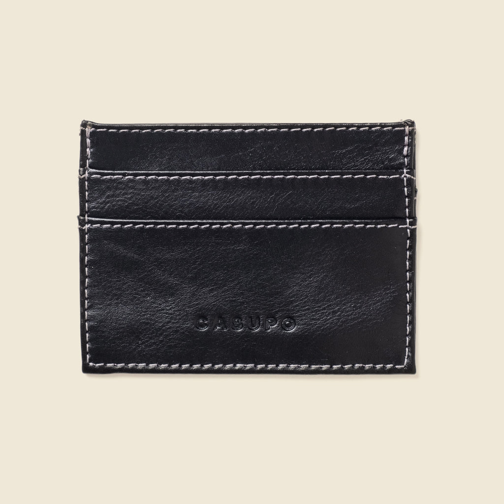 Slim Card Holder Wallet with RFID Protection - Black CASUPO