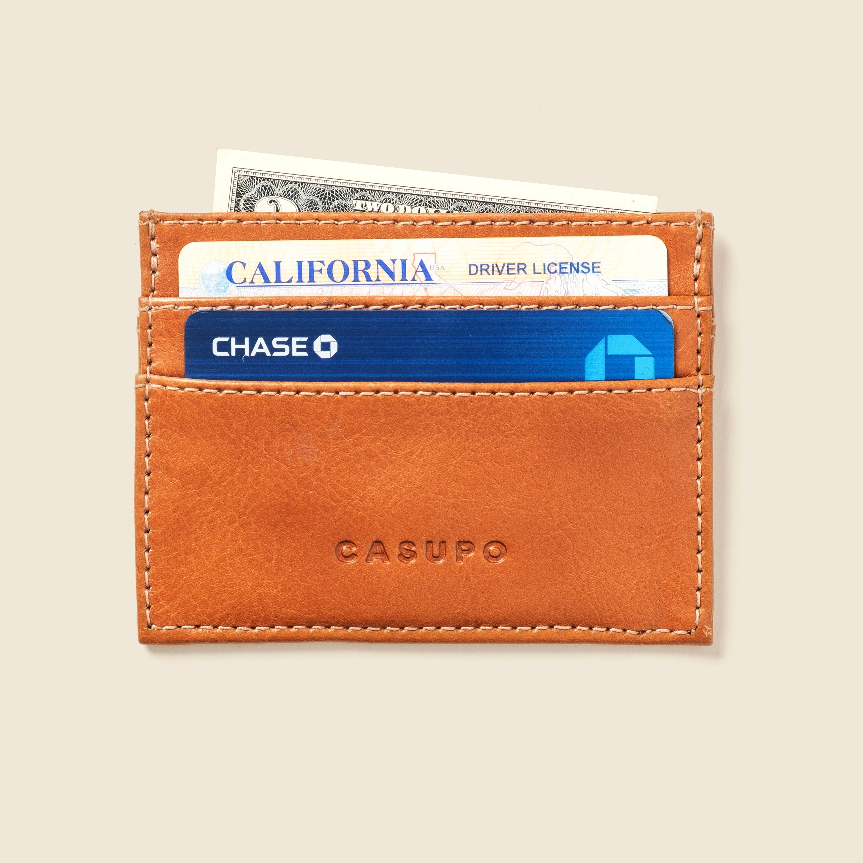 Slim Card Holder Wallet with RFID Protection - Natural CASUPO