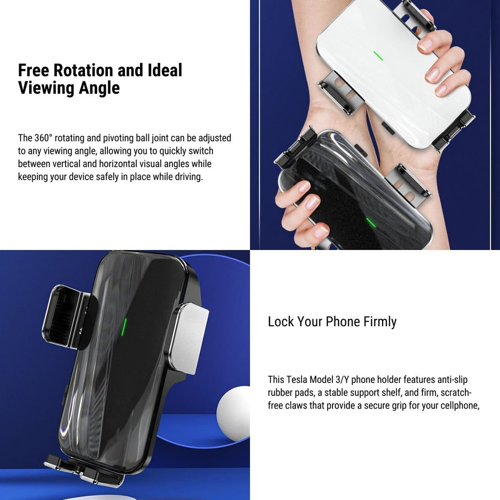 Solar Mobile Phone Holder for Model 3/Y | TESERY Tesery Official Store