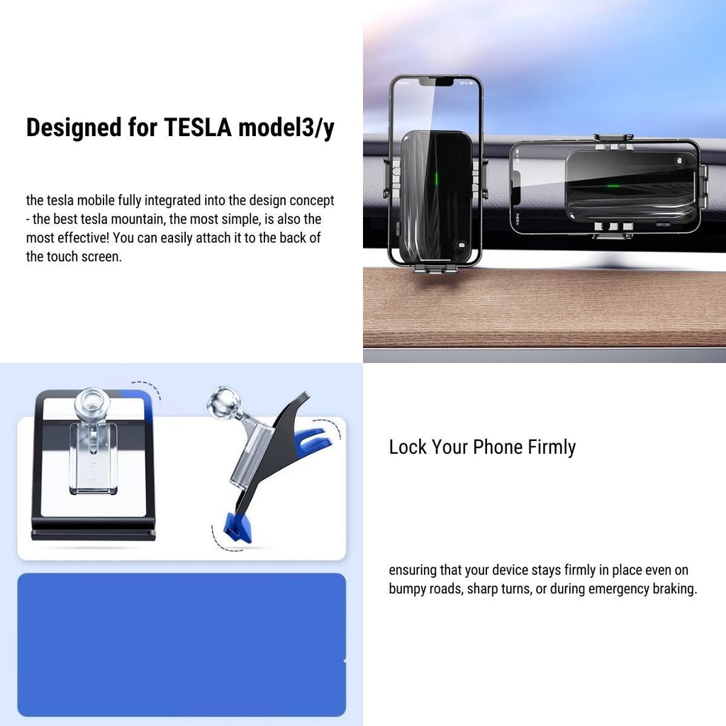 Solar Mobile Phone Holder for Model 3/Y | TESERY Tesery Official Store
