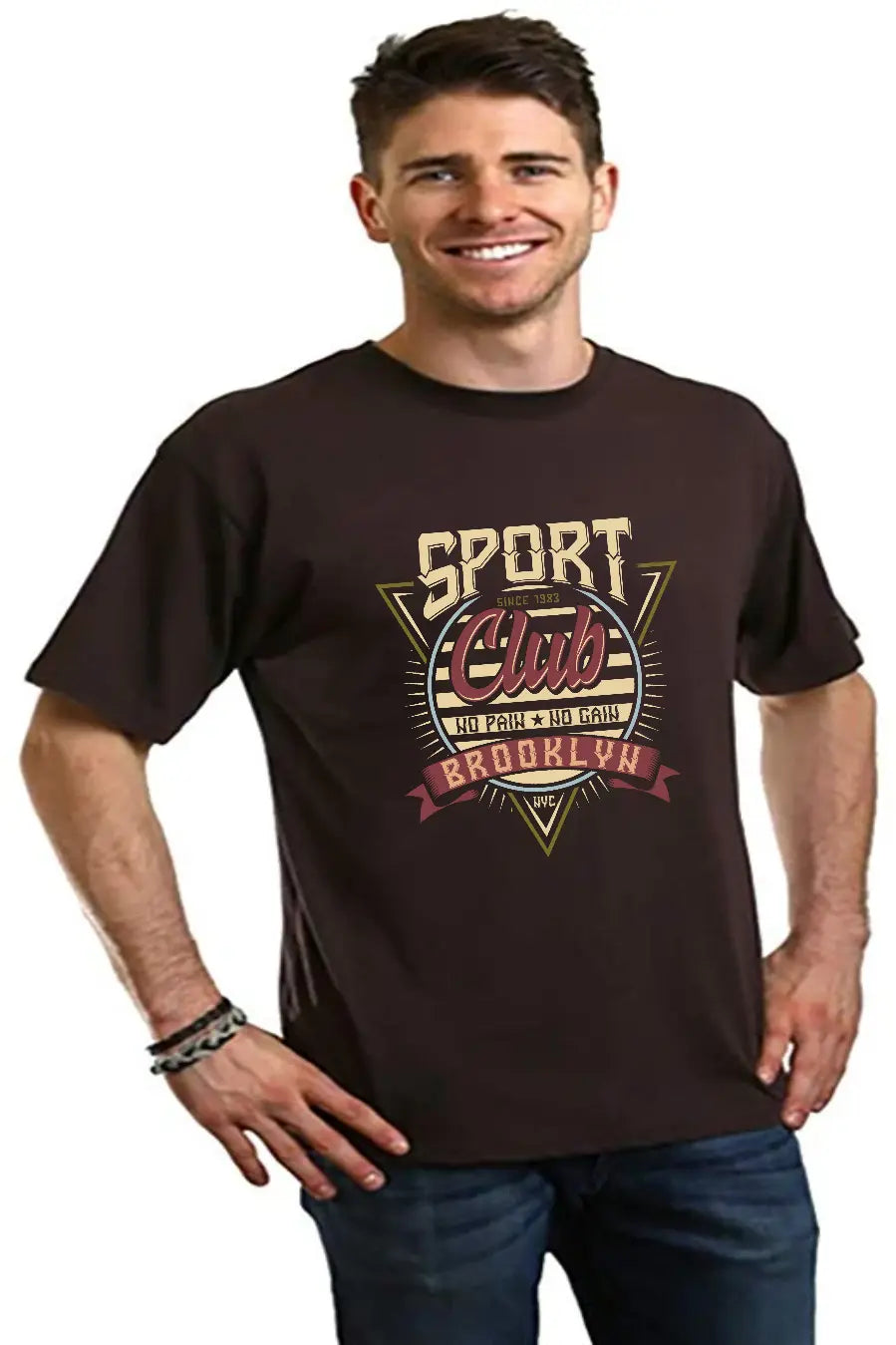 Sport Club Men's Bamboo Viscose/Organic Cotton Short Sleeve Graphic T-Shirt Spun Bamboo
