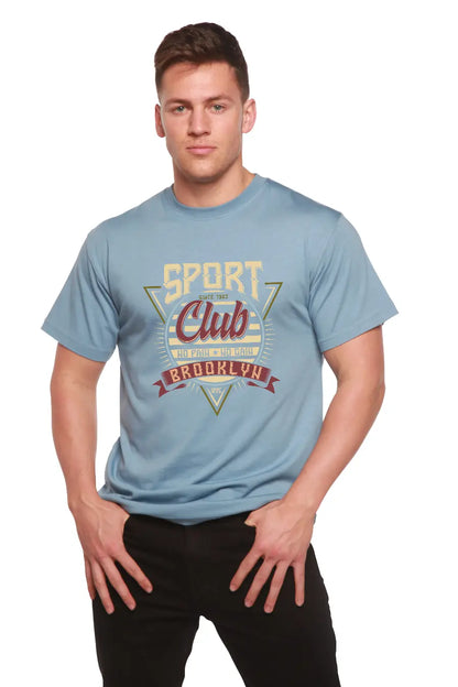 Sport Club Men's Bamboo Viscose/Organic Cotton Short Sleeve Graphic T-Shirt Spun Bamboo