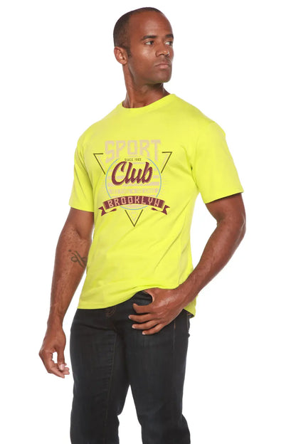 Sport Club Men's Bamboo Viscose/Organic Cotton Short Sleeve Graphic T-Shirt Spun Bamboo